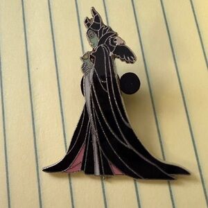 Disney Maleficent Villain Enamel Pin - Black Cloak with Pink Accents